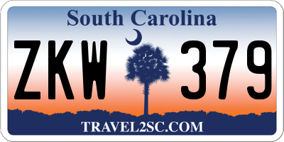 SC license plate ZKW379