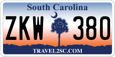 SC license plate ZKW380