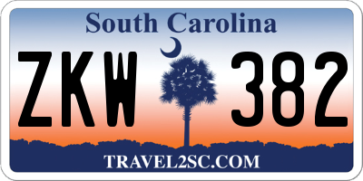 SC license plate ZKW382