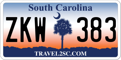 SC license plate ZKW383