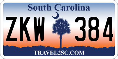 SC license plate ZKW384
