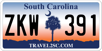 SC license plate ZKW391