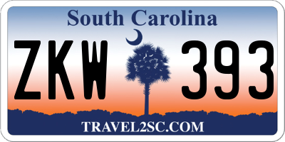 SC license plate ZKW393