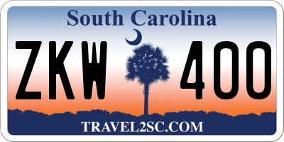 SC license plate ZKW400