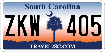 SC license plate ZKW405