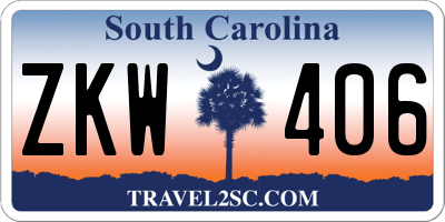 SC license plate ZKW406