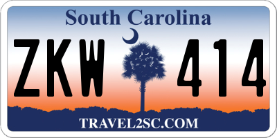 SC license plate ZKW414