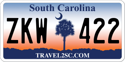 SC license plate ZKW422