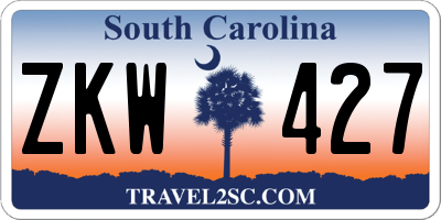 SC license plate ZKW427