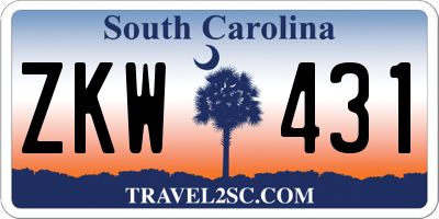 SC license plate ZKW431
