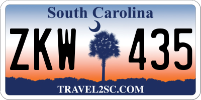 SC license plate ZKW435