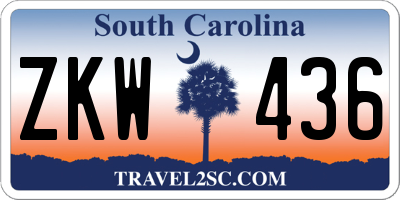 SC license plate ZKW436