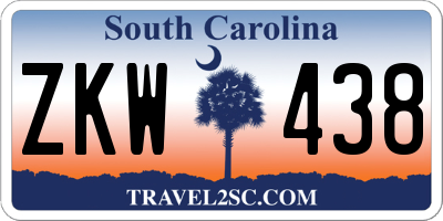 SC license plate ZKW438