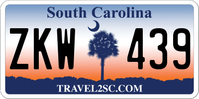SC license plate ZKW439
