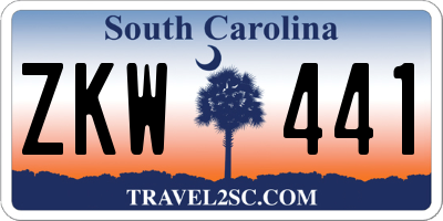 SC license plate ZKW441