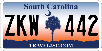 SC license plate ZKW442