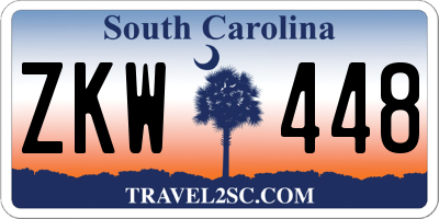 SC license plate ZKW448