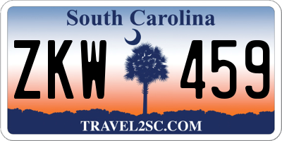 SC license plate ZKW459