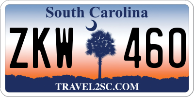 SC license plate ZKW460