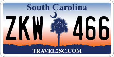 SC license plate ZKW466