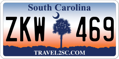 SC license plate ZKW469