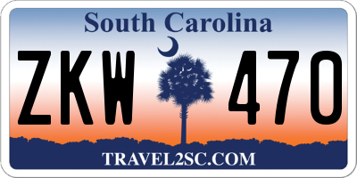 SC license plate ZKW470