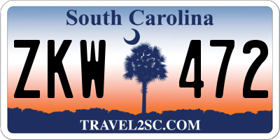 SC license plate ZKW472