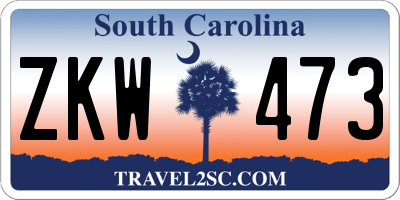 SC license plate ZKW473