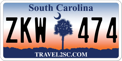 SC license plate ZKW474