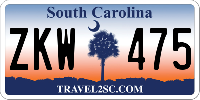 SC license plate ZKW475