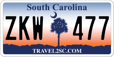 SC license plate ZKW477