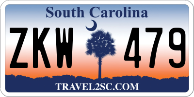 SC license plate ZKW479
