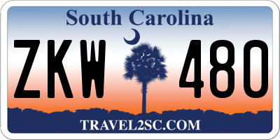 SC license plate ZKW480