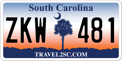 SC license plate ZKW481