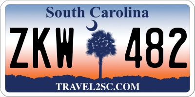 SC license plate ZKW482