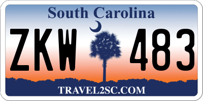 SC license plate ZKW483