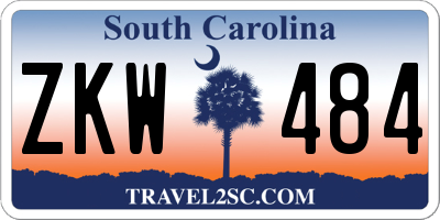 SC license plate ZKW484