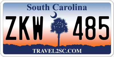 SC license plate ZKW485