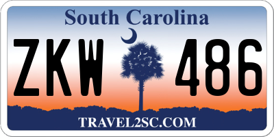 SC license plate ZKW486