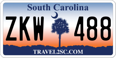 SC license plate ZKW488