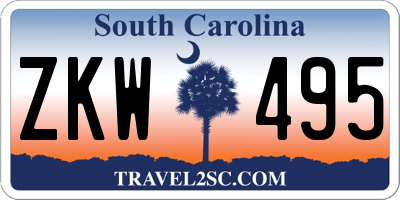 SC license plate ZKW495
