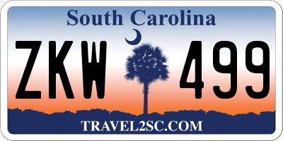 SC license plate ZKW499