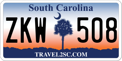 SC license plate ZKW508