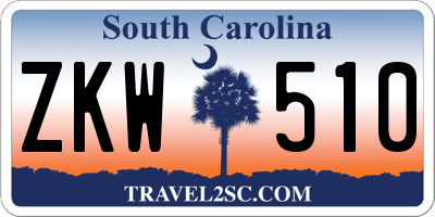 SC license plate ZKW510