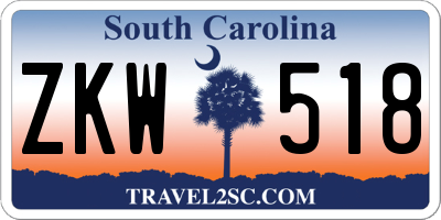 SC license plate ZKW518