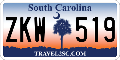 SC license plate ZKW519
