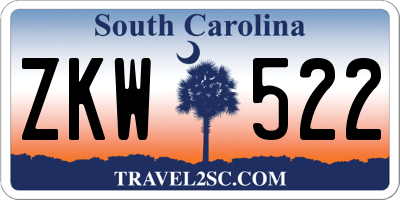 SC license plate ZKW522