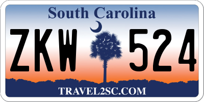 SC license plate ZKW524