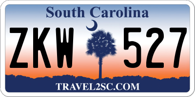 SC license plate ZKW527