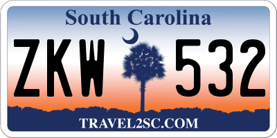 SC license plate ZKW532